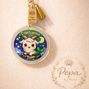 Capricorn Zodiac Keychain – Handmade & Magical